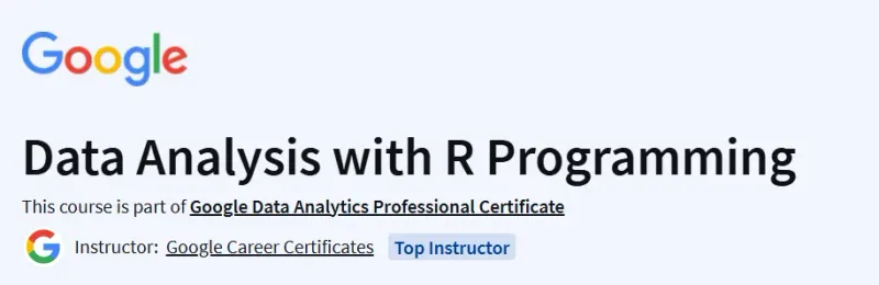 Data Analysis with R Programming Course