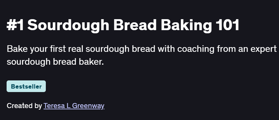 #1 Sourdough Bread Baking 101 Course