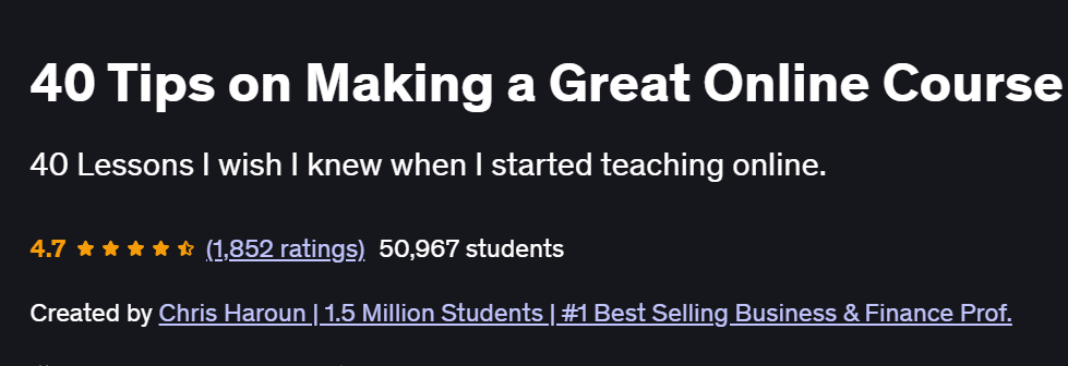 40 Tips on Making a Great Online Course