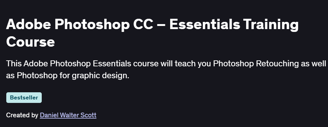 Adobe Photoshop CC – Essentials Training Course