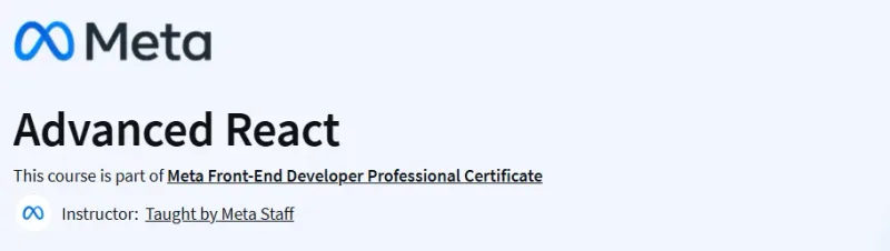Advanced React Course