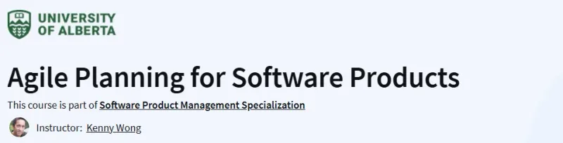 Agile Planning for Software Products Course
