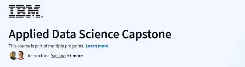 Applied Data Science Capstone Course