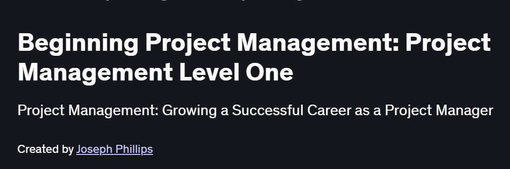Beginning Project Management: Project Management Level One Course