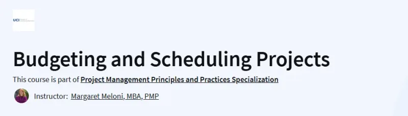 Budgeting and Scheduling Projects Course