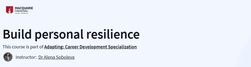 Build personal resilience Course