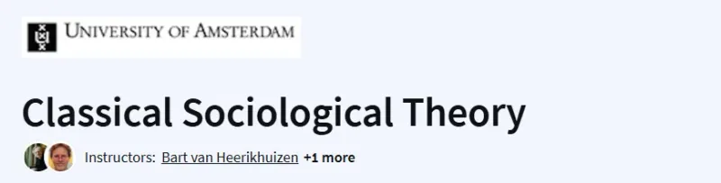 Classical Sociological Theory Course
