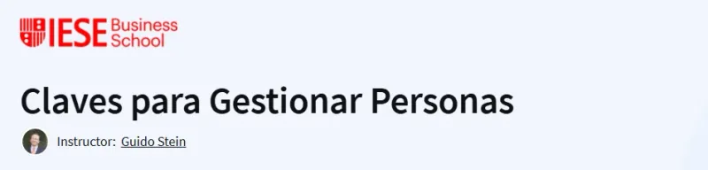 Claves para Gestionar Personas Course