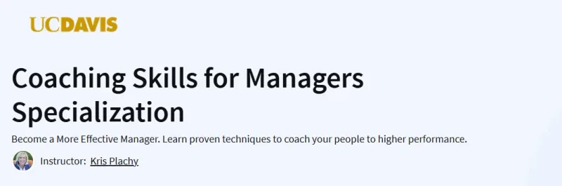 Coaching Skills for Managers Specialization Course