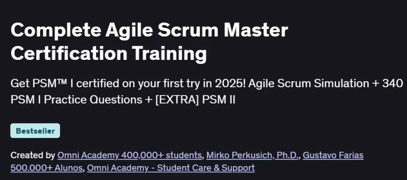 Complete Agile Scrum Master Certification Training Course