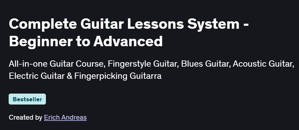 Complete Guitar Lessons System – Beginner to Advanced Course