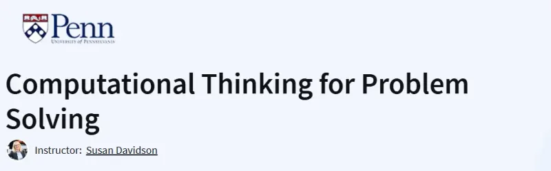 Computational Thinking for Problem Solving Course