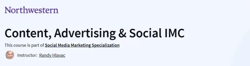 Content, Advertising & Social IMC Course