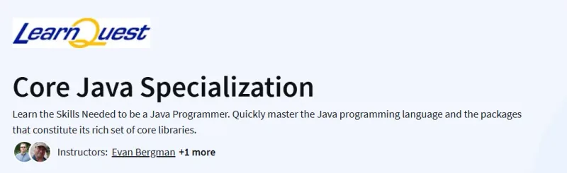 Core Java Specialization Course