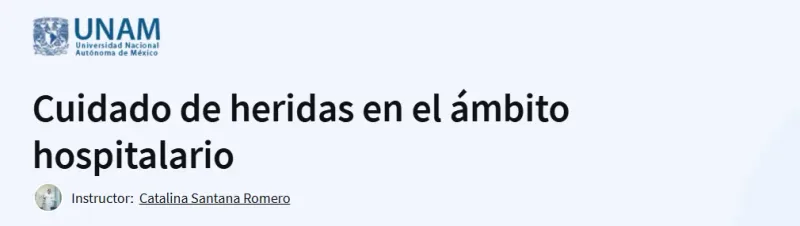 Cuidado de heridas en el ámbito hospitalario Course