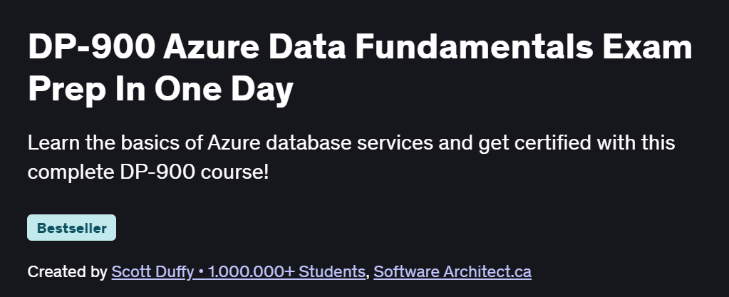 DP-900 Azure Data Fundamentals Exam Prep In One Day Course