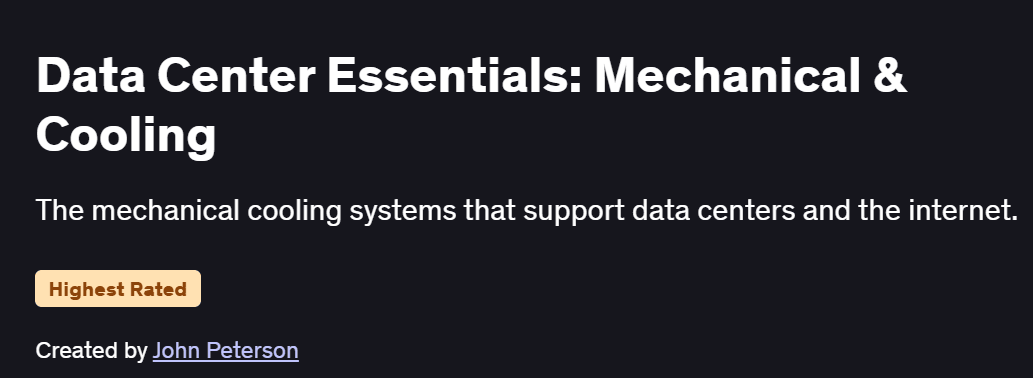 Data Center Essentials: Mechanical & Cooling Course