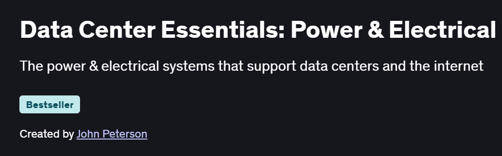Data Center Essentials: Power & Electrical Course