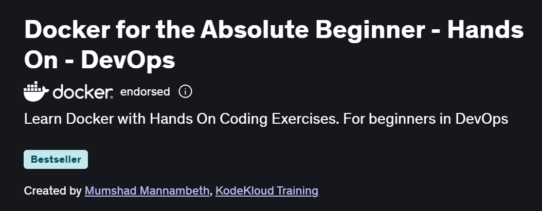 Docker for the Absolute Beginner – Hands On – DevOps Course
