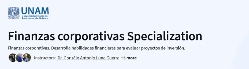 Finanzas corporativas Specialization Course