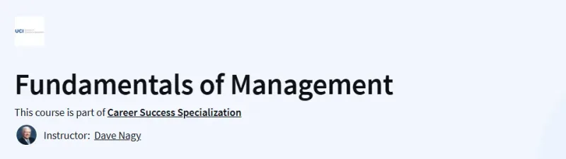 Fundamentals of Management Course