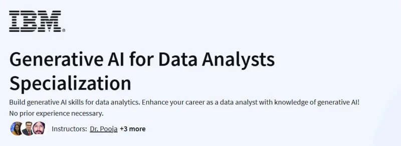 Generative AI for Data Analysts Specialization Course