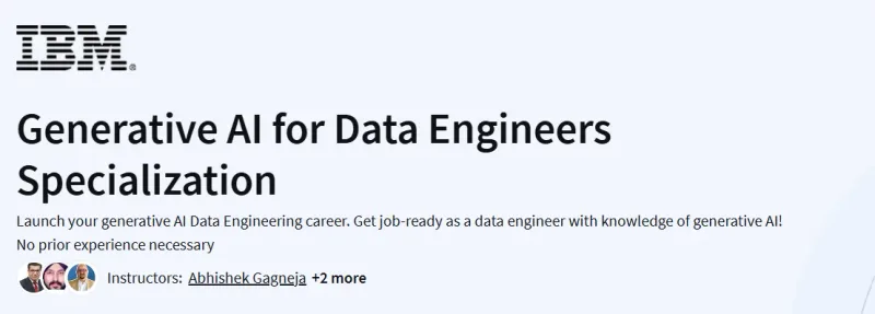 Generative AI for Data Engineers Specialization Course