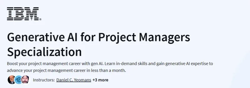 Generative AI for Project Managers Specialization Course