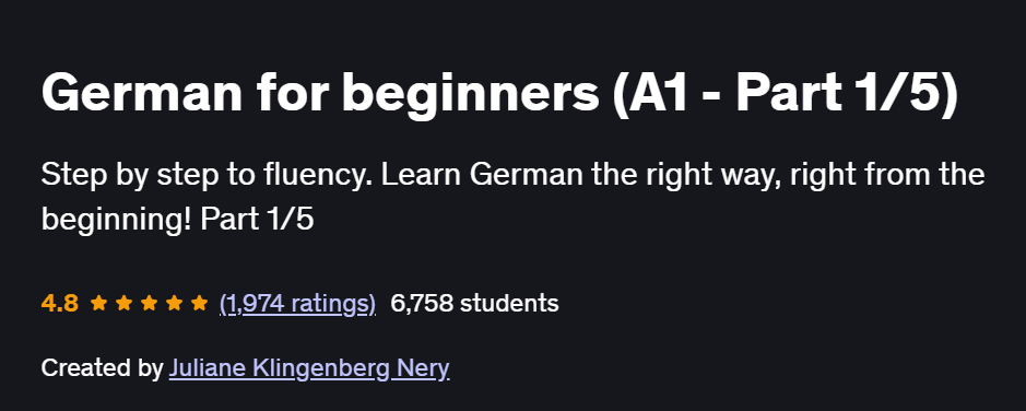 German for beginners (A1 – Part 1/5) Course