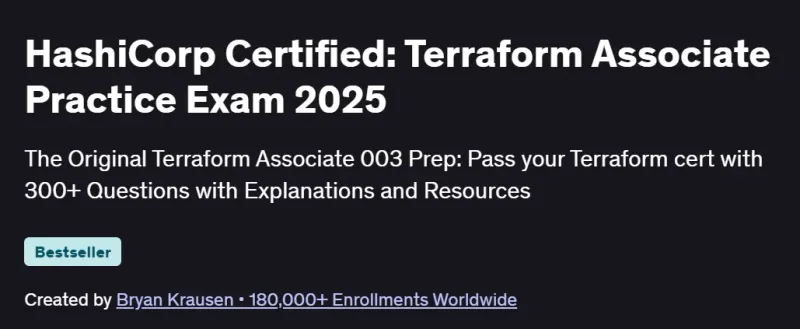 HashiCorp Certified: Terraform Associate Practice Exam 2025 Course