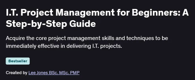 I.T. Project Management for Beginners: A Step-by-Step Guide Course