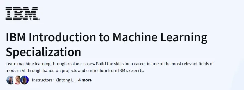 IBM Introduction to Machine Learning Specialization Course