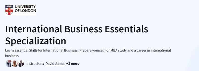 International Business Essentials Specialization Course