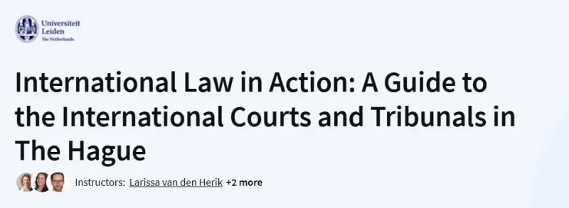 International Law in Action: A Guide to the International Courts and Tribunals in The Hague Course