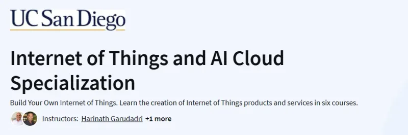 Internet of Things and AI Cloud Specialization Course