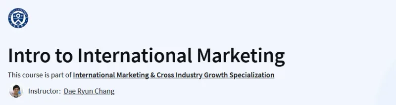 Intro to International Marketing Course