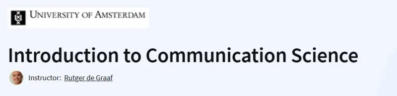 Introduction to Communication Science Course