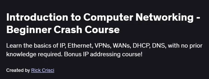 Introduction to Computer Networking – Beginner Crash Course