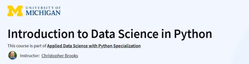 Introduction to Data Science in Python Course