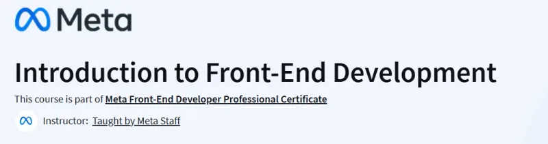 Introduction to Front-End Development Course