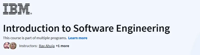 Introduction to Software Engineering Course