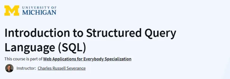 Introduction to Structured Query Language (SQL) Course