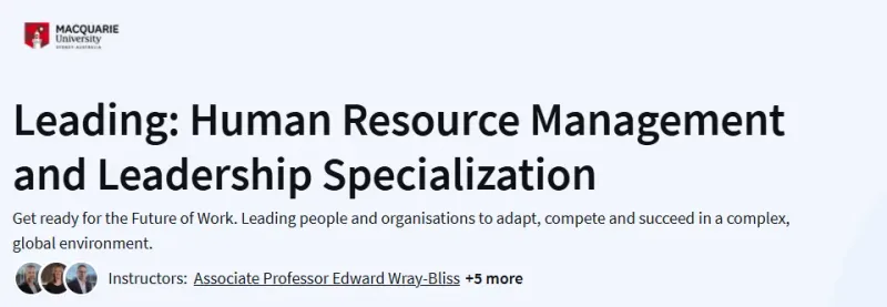 Leading: Human Resource Management and Leadership Specialization Course