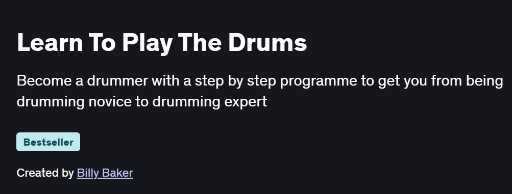 Learn To Play The Drums Course