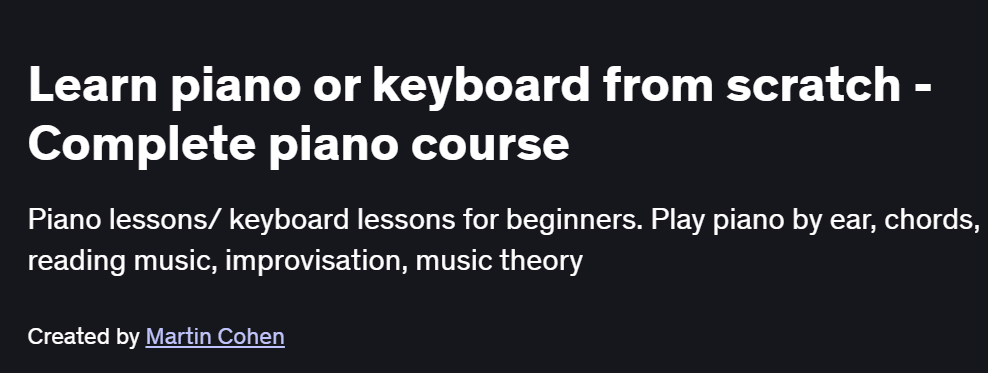 Learn piano or keyboard from scratch – Complete piano course