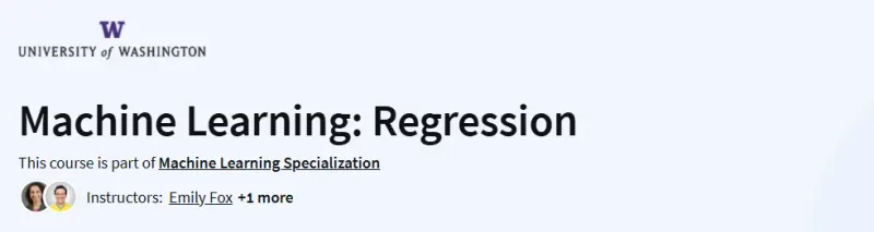 Machine Learning: Regression Course