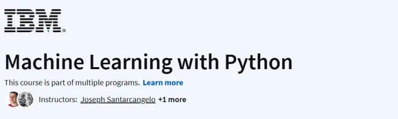 Machine Learning with Python Course