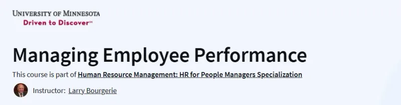 Managing Employee Performance Course