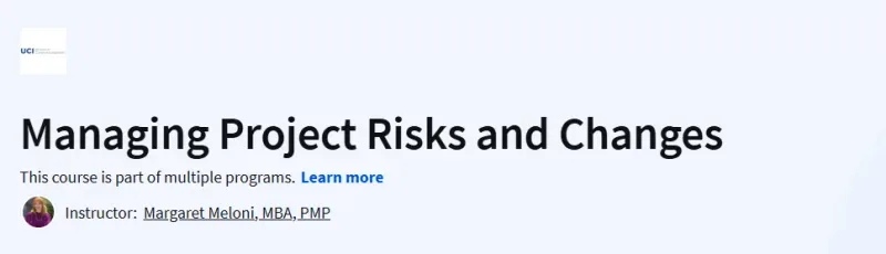 Managing Project Risks and Changes Course