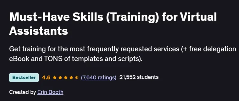 Must-Have Skills (Training) for Virtual Assistants Course